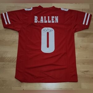 Autographed Braelon Allen Red Jersey New York Jets Wisconsin